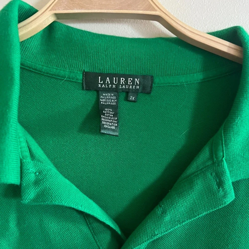 Polo Ralph Lauren Polo Shirt Mens 2XL Green Classic Fit Uni Crest Big Logo Prep‎